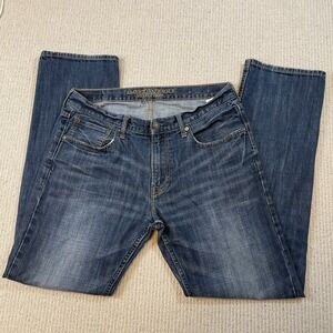 American Eagle Jeans Men's 34x34 Original Straight Dark Wash Denim Blue